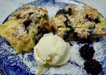 Magic Cake with Blueberries and Lemon